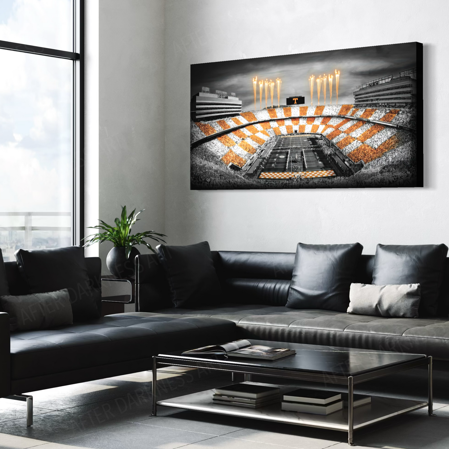 TENNESSEE VOLUNTEERS CANVAS "FIRE OVER ROCKY TOP" NEYLAND STADIUM