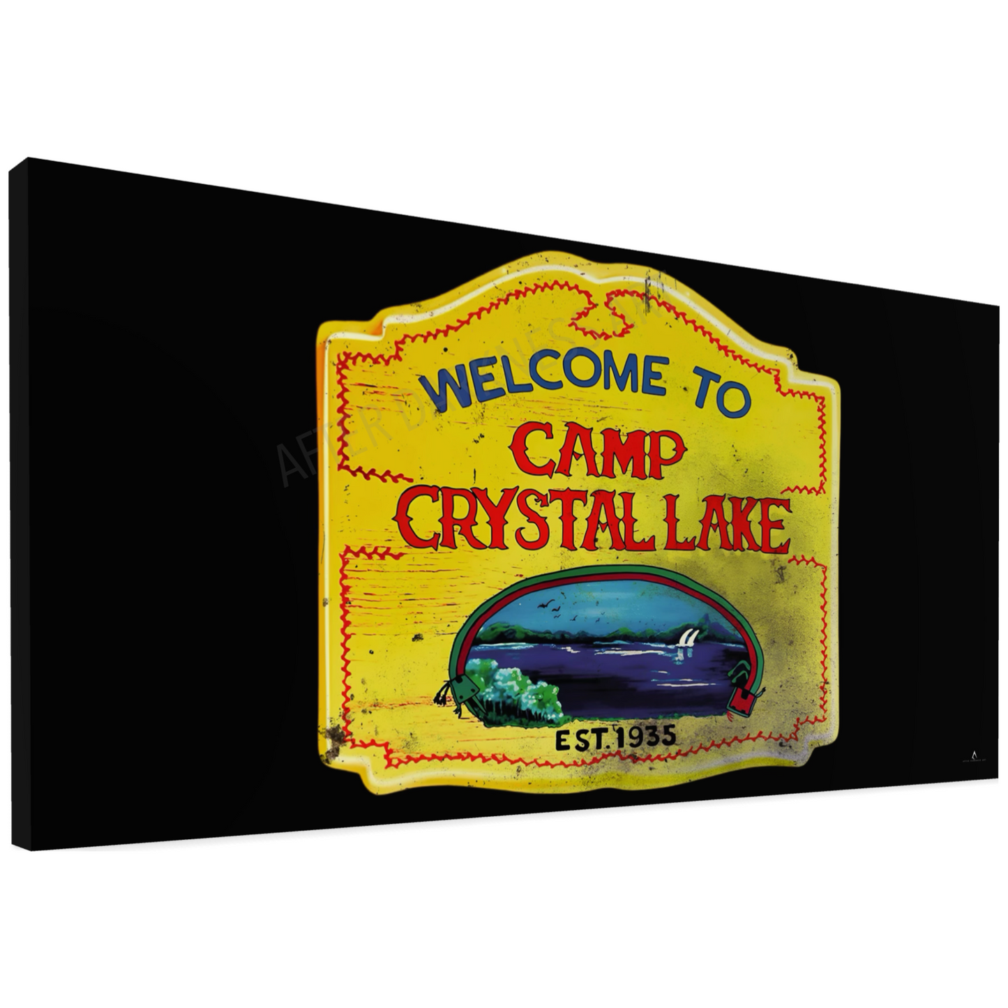 JASON CANVAS "CAMP CRYSTAL LAKE" CAMP CRYSTAL LAKE SIGN | FRIDAY THE 13TH