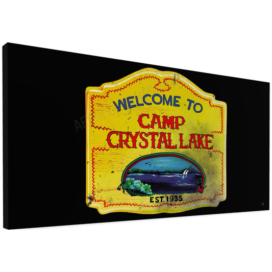 JASON CANVAS "CAMP CRYSTAL LAKE" CAMP CRYSTAL LAKE SIGN | FRIDAY THE 13TH
