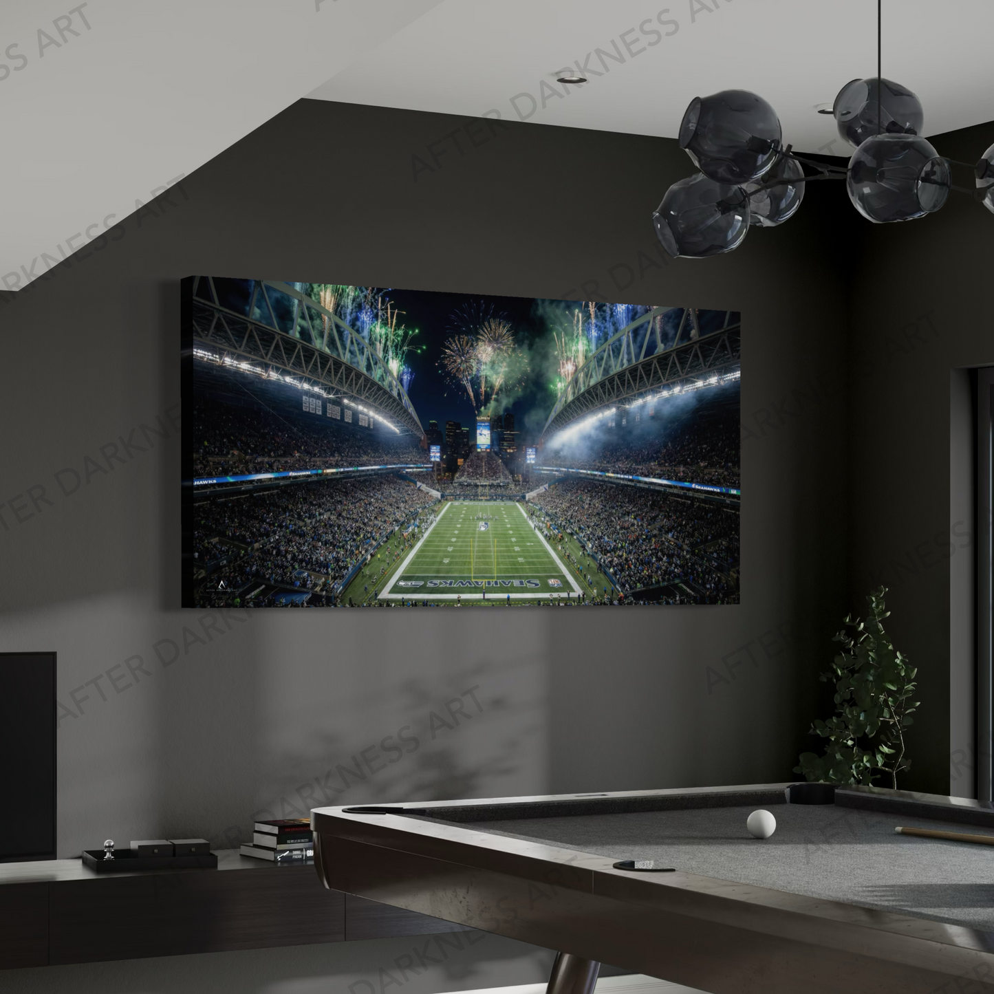 SEATTLE SEAHAWKS CANVAS "EMERALD CITY ERUPTS" LUMEN FIELD | SUPER BOWL LX