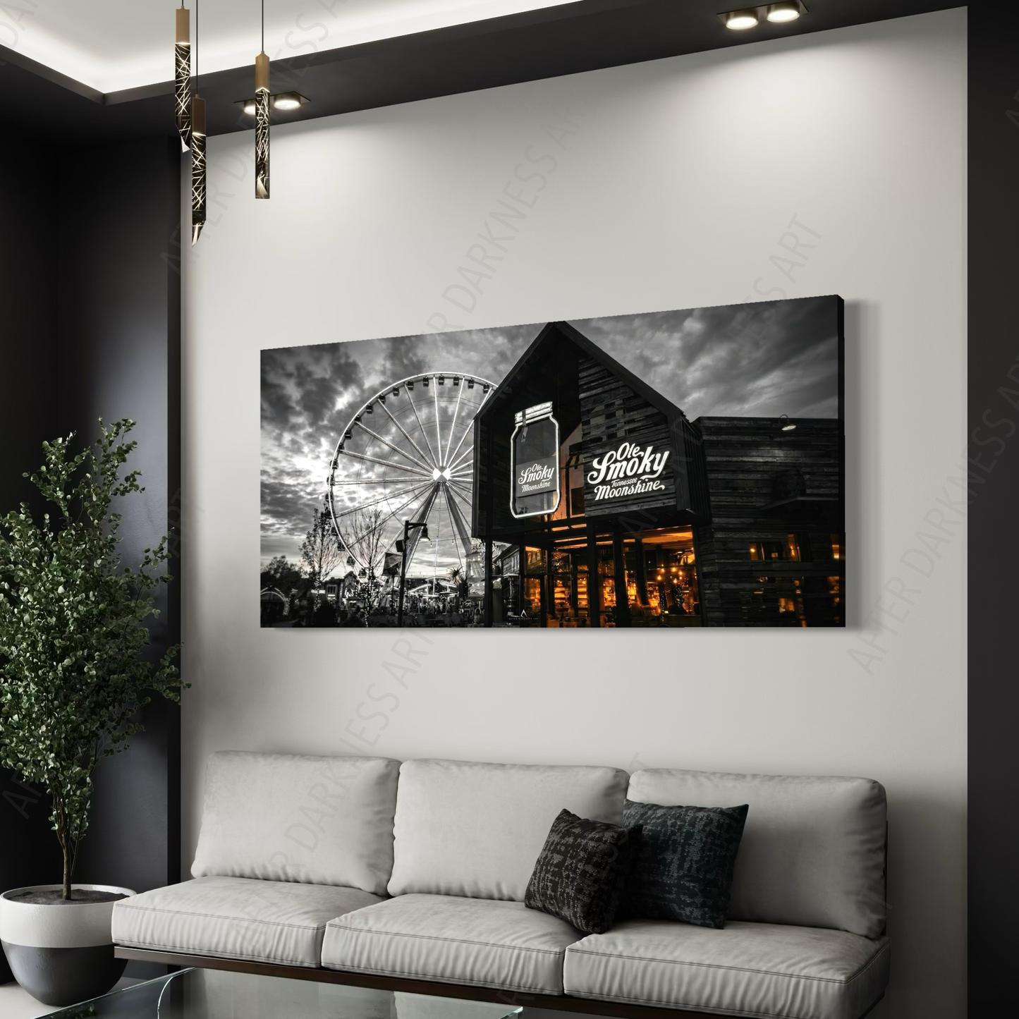 THE ISLAND PIGEON FORGE TENNESSEE CANVAS "MOONSHINE & SKYLINES"