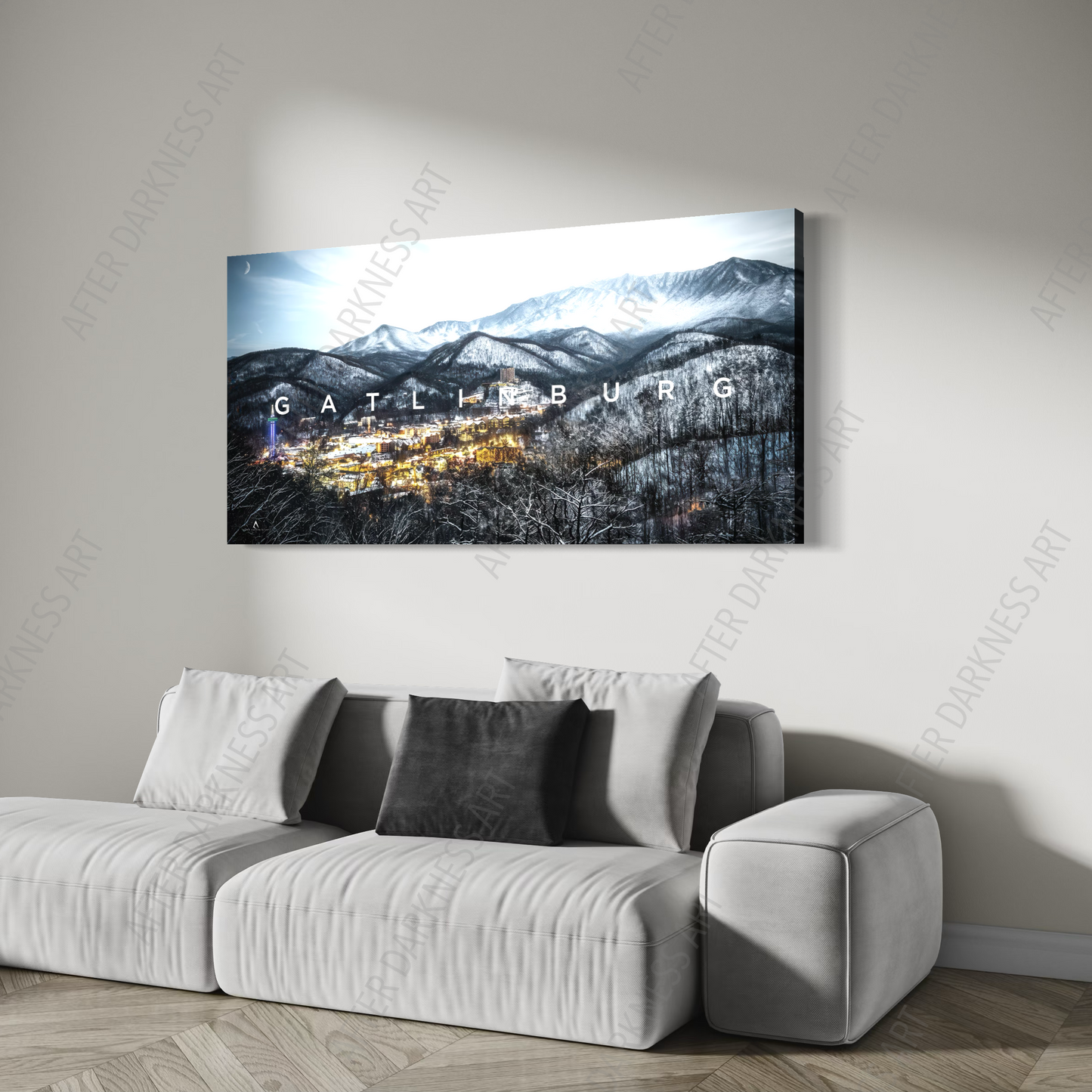 GATLINBURG TENNESSEE CANVAS "GATLINBURG GLOW"