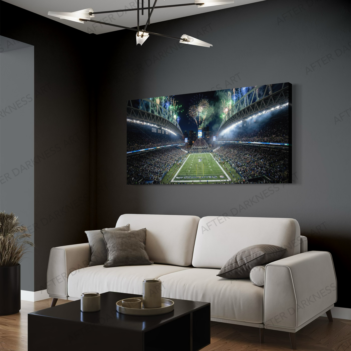 SEATTLE SEAHAWKS CANVAS "EMERALD CITY ERUPTS" LUMEN FIELD | SUPER BOWL LX