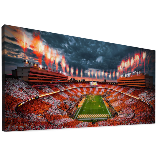TENNESSEE VOLUNTEERS CANVAS "ROCKY TOP REFLECTIONS" NEYLAND STADIUM
