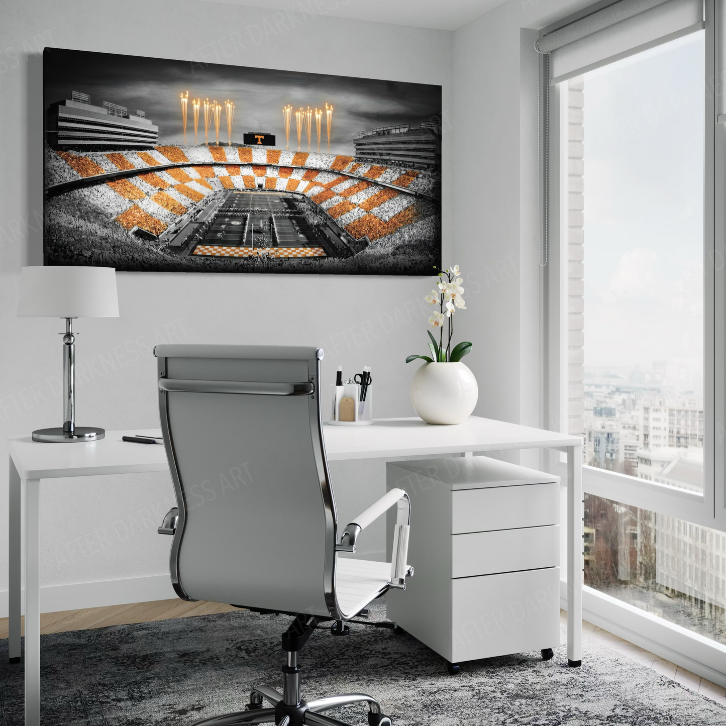 TENNESSEE VOLUNTEERS CANVAS "FIRE OVER ROCKY TOP" NEYLAND STADIUM