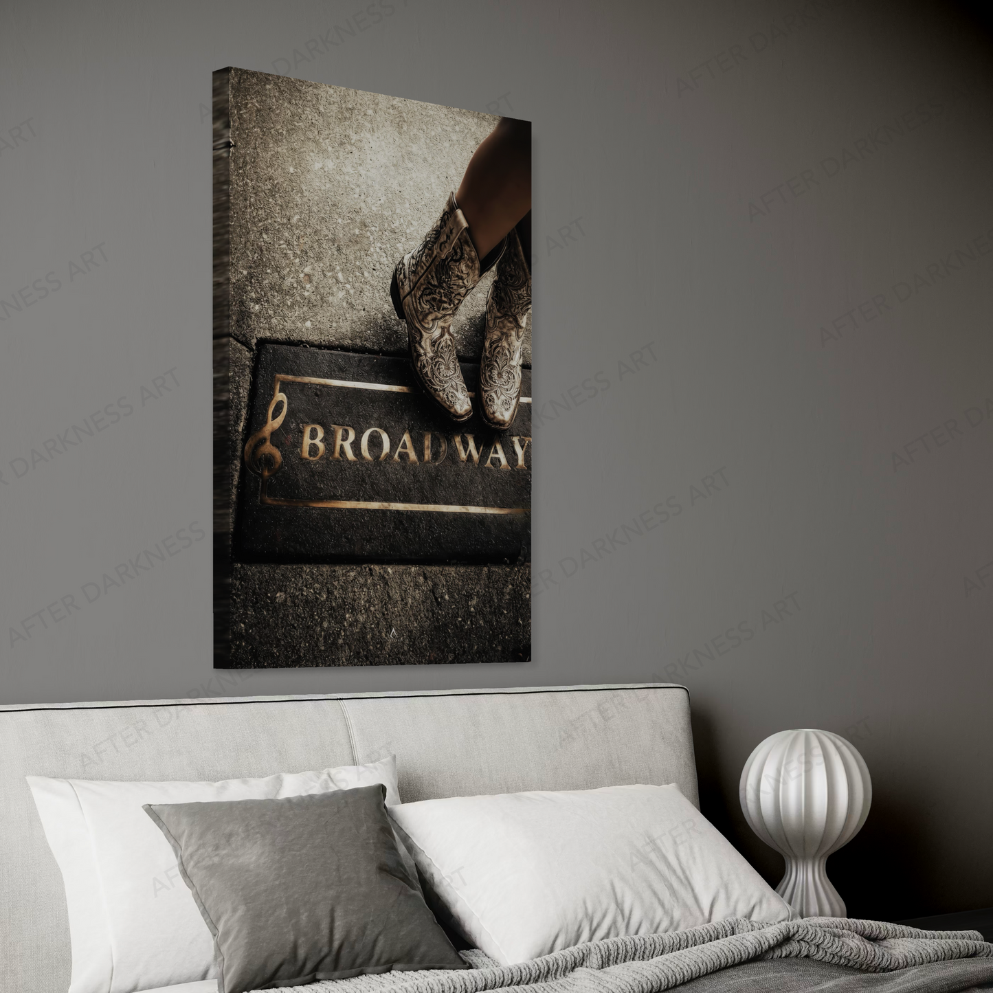NASHVILLE TENNESSEE CANVAS "BOOTS, BOURBON & BROADWAY"