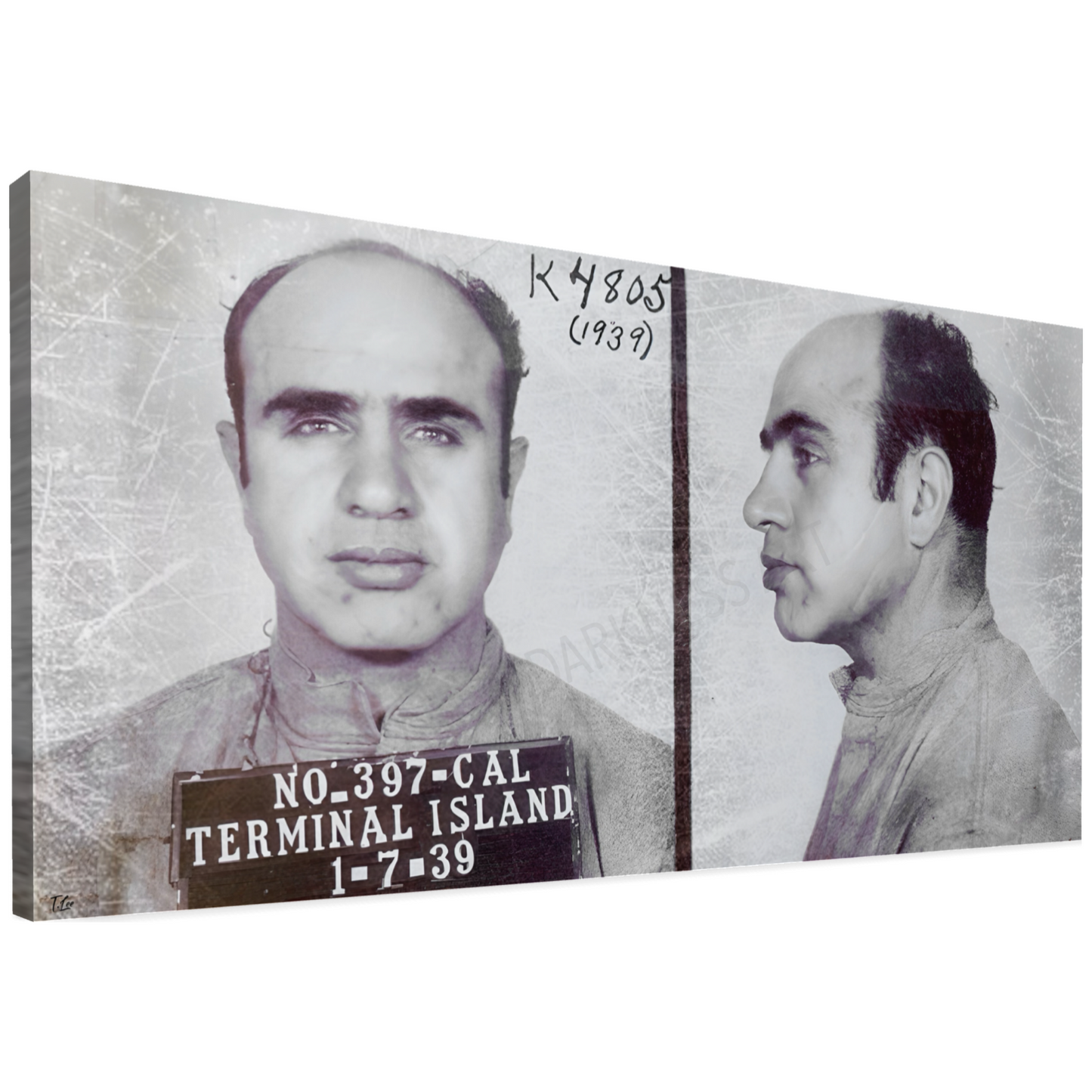 AL CAPONE MUGSHOT CANVAS "1939"