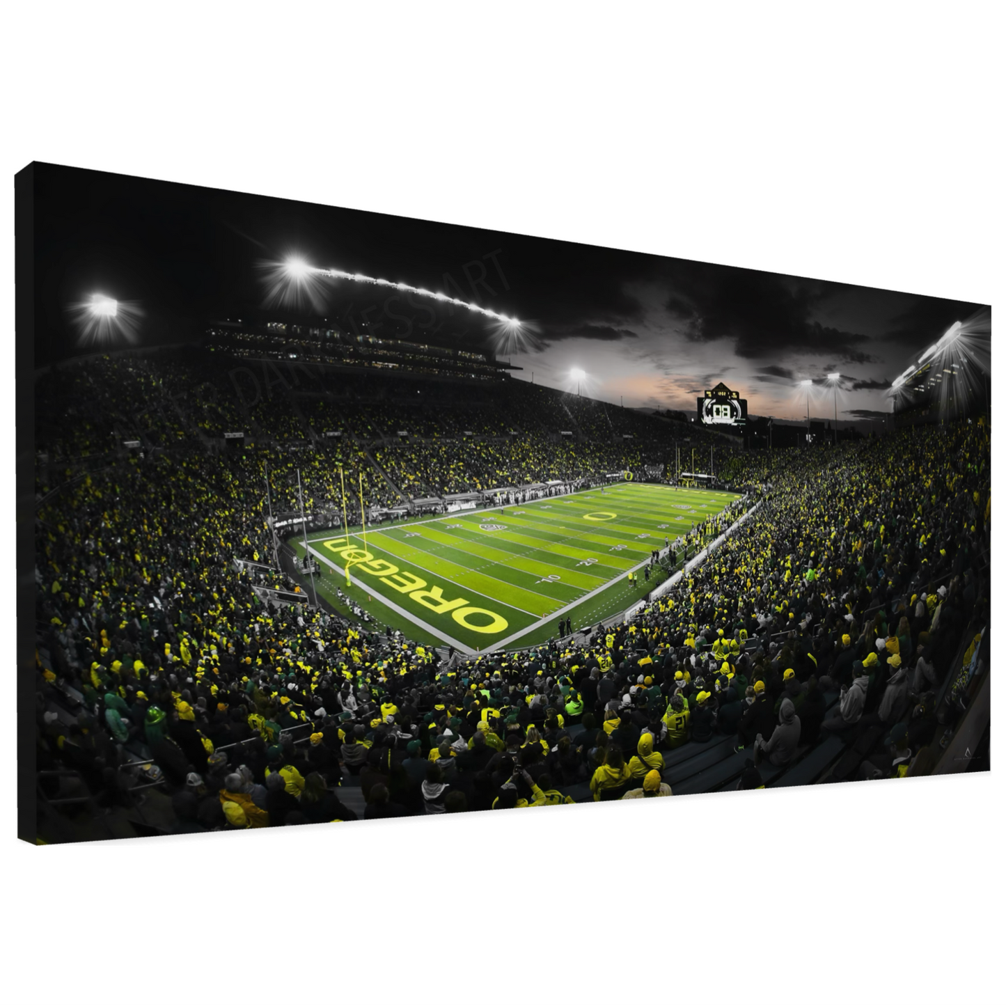 OREGON DUCKS CANVAS "OREGON NIGHTFALL" AUTZEN STADIUM