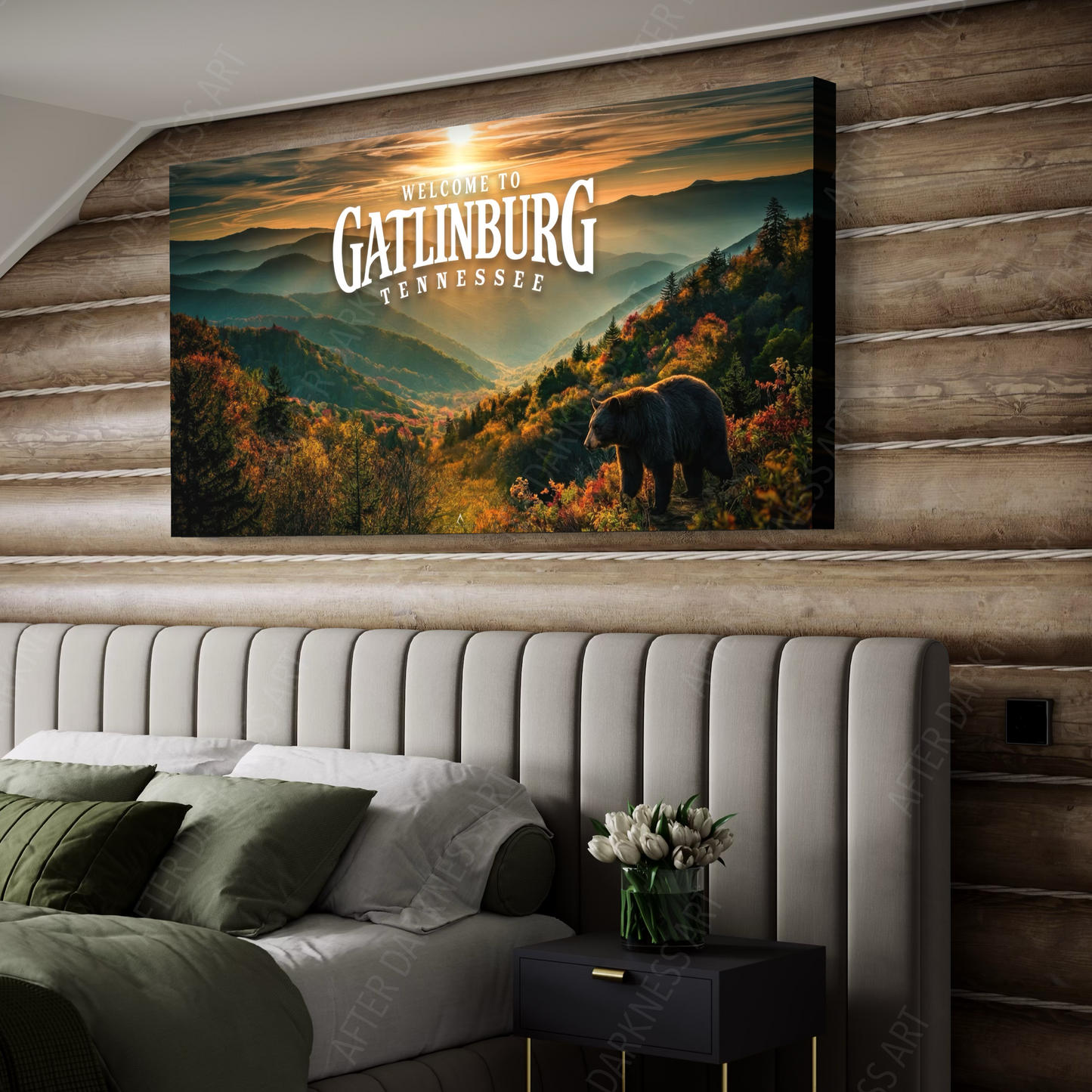 WELCOME TO GATLINBURG TENNESSEE CANVAS "A QUIET WELCOME"