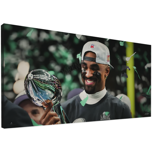 JALEN HURTS CANVAS "THE HURTS ERA" PHILADELPHIA EAGLES SUPER BOWL LIX
