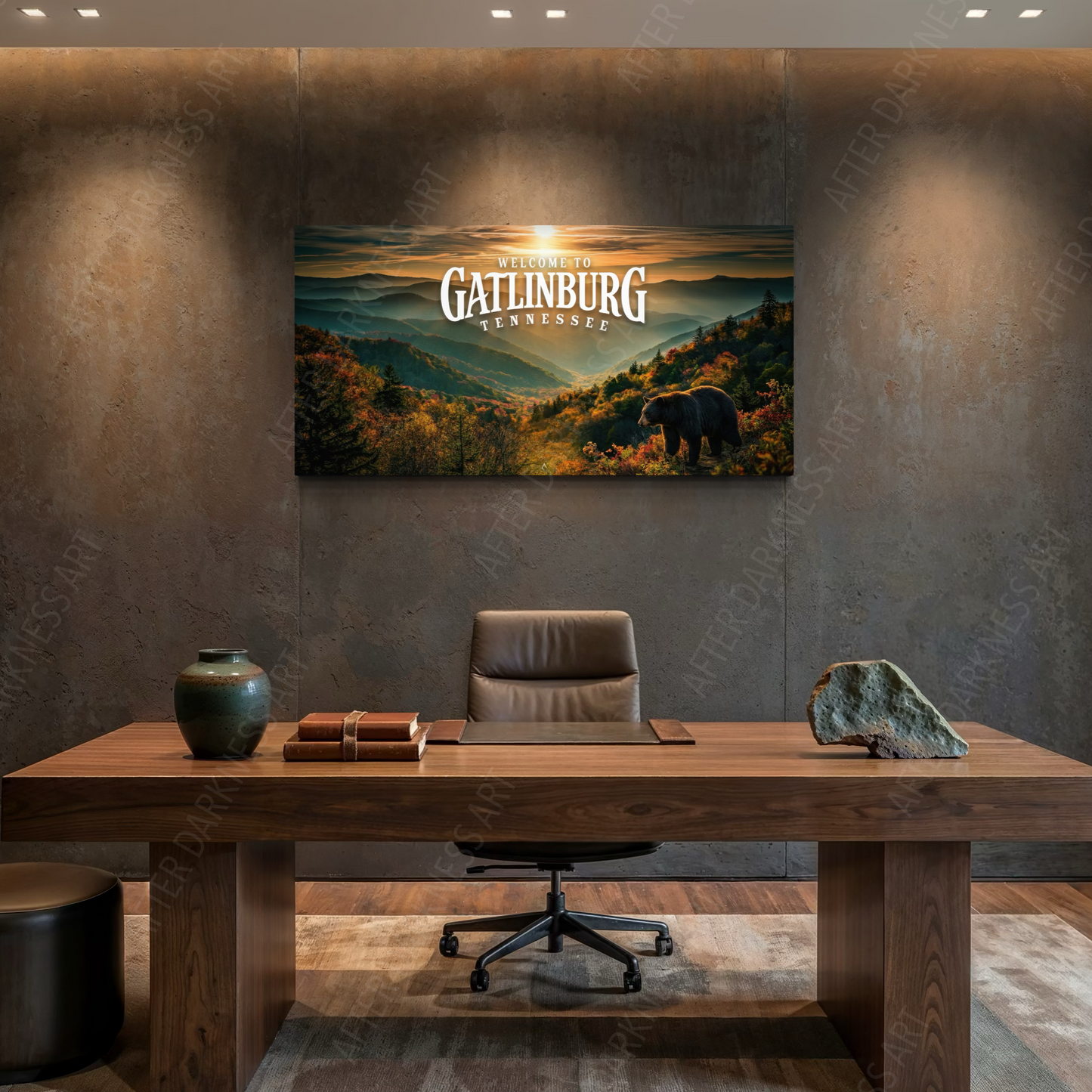 WELCOME TO GATLINBURG TENNESSEE CANVAS "A QUIET WELCOME"