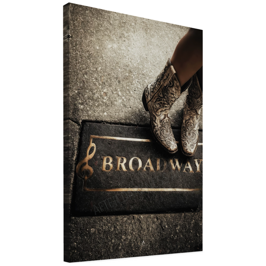 NASHVILLE TENNESSEE CANVAS "BOOTS, BOURBON & BROADWAY"
