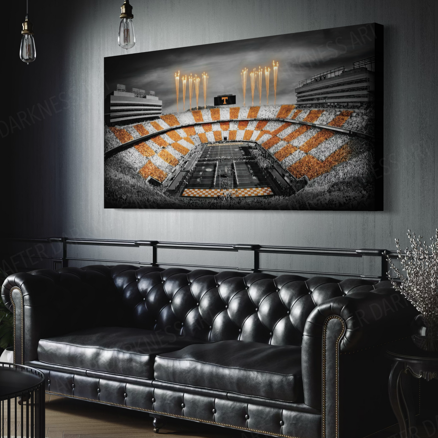TENNESSEE VOLUNTEERS CANVAS "FIRE OVER ROCKY TOP" NEYLAND STADIUM