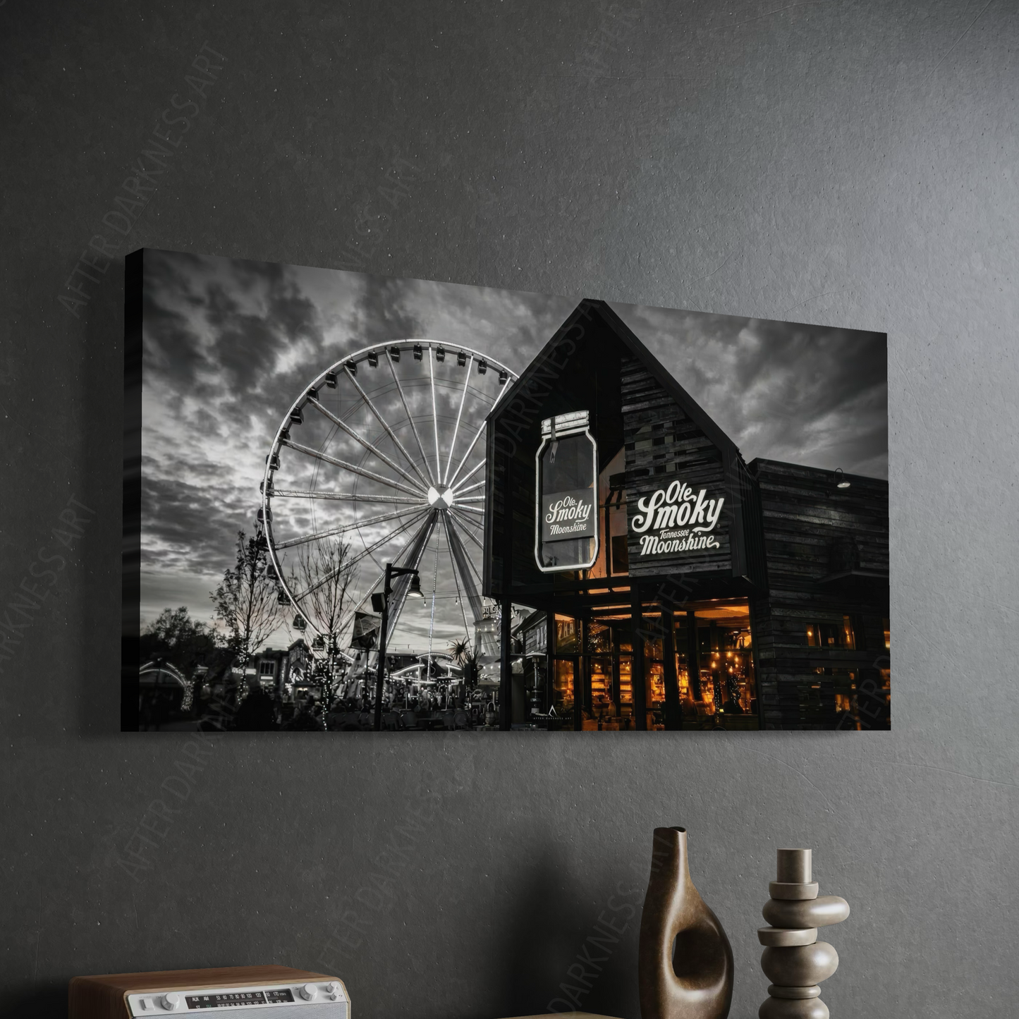 THE ISLAND PIGEON FORGE TENNESSEE CANVAS "MOONSHINE & SKYLINES"