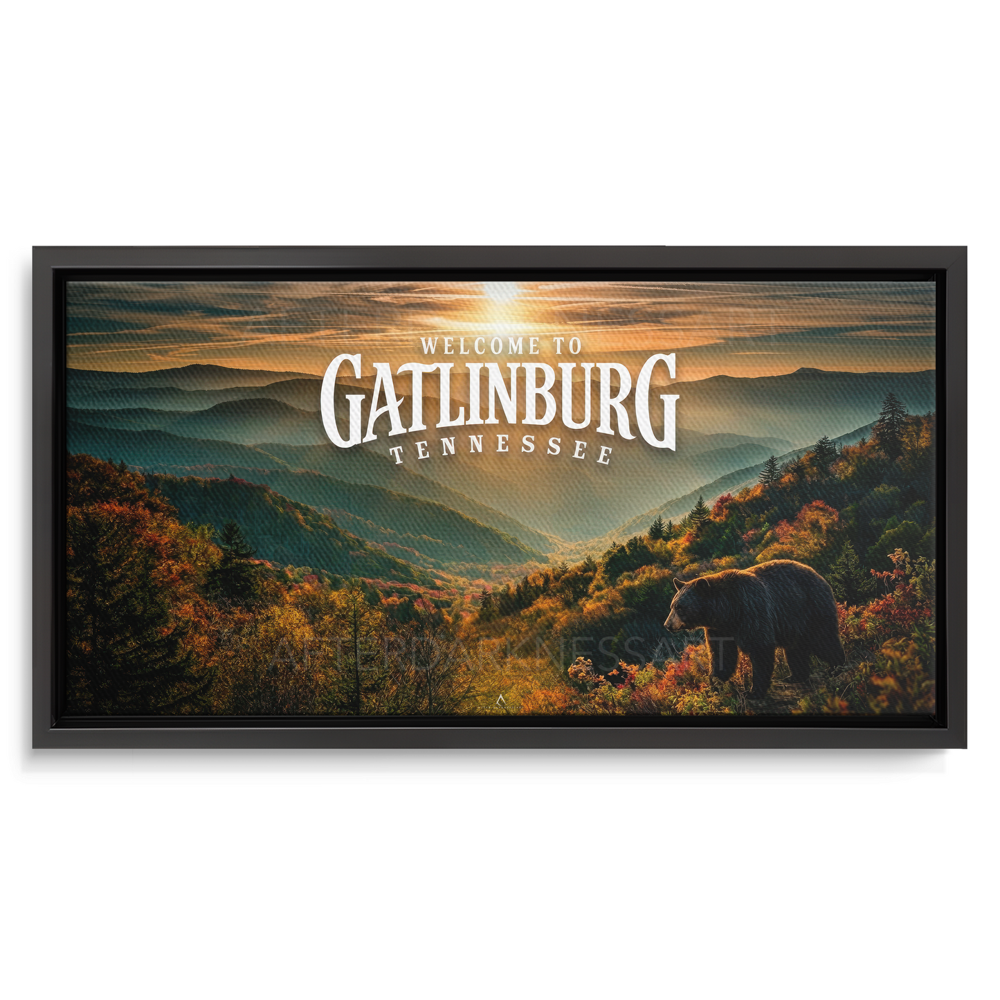 WELCOME TO GATLINBURG TENNESSEE CANVAS "A QUIET WELCOME"