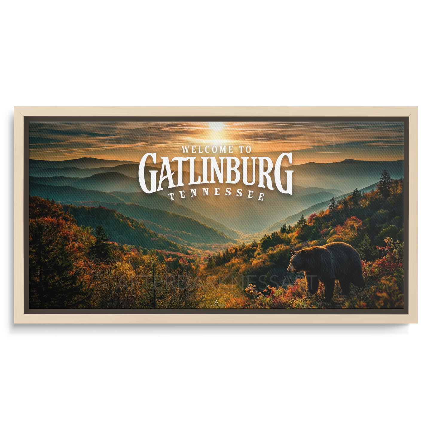 WELCOME TO GATLINBURG TENNESSEE CANVAS "A QUIET WELCOME"