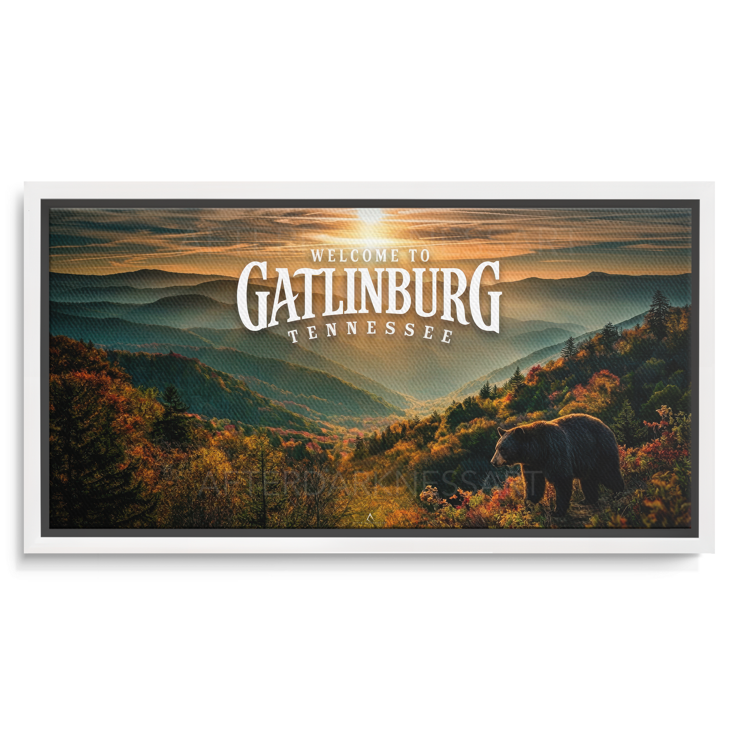 WELCOME TO GATLINBURG TENNESSEE CANVAS "A QUIET WELCOME"